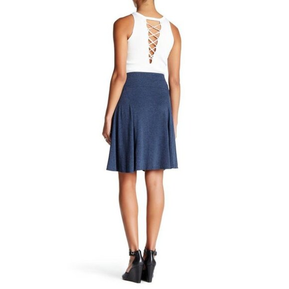 Max Studio NWT Heather Jersey Knit Taupe Mini Skirt - Picture 4 of 11